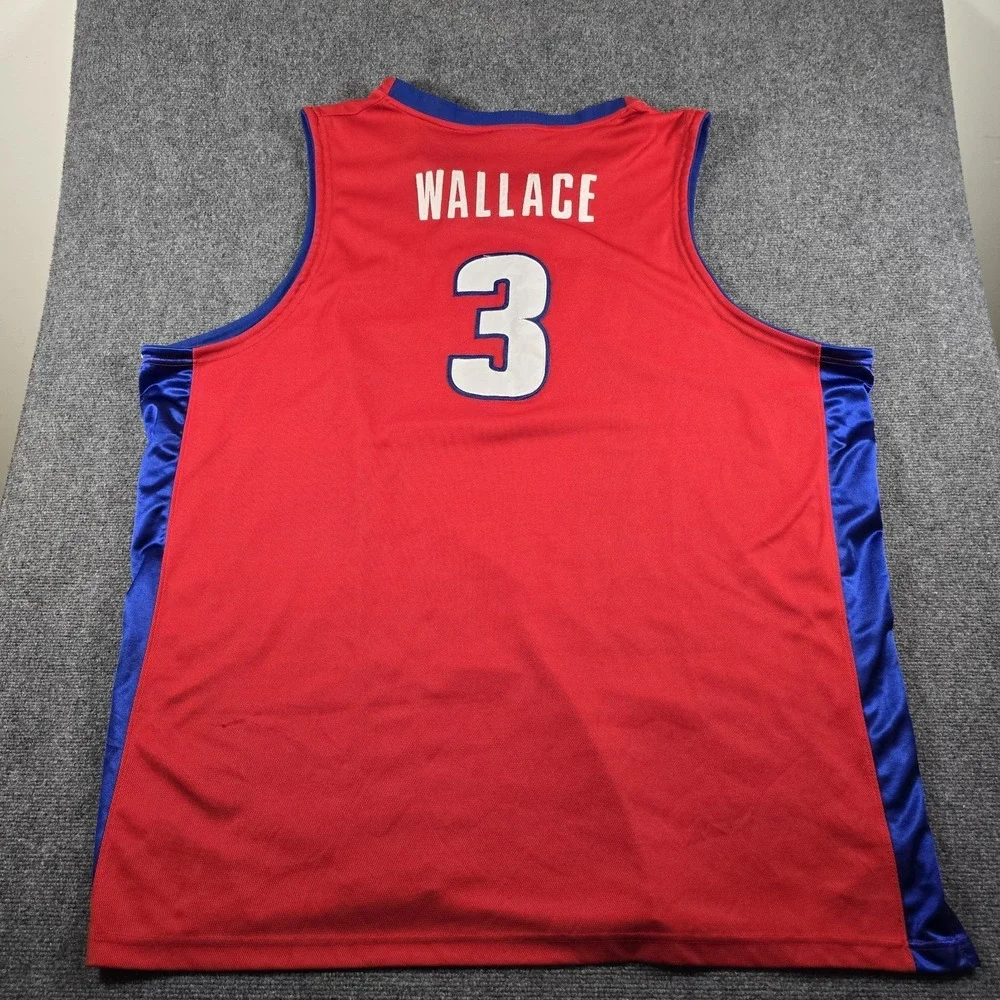 VTG Reebok Detroit Pistons Ben Wallace #3 NBA Swingman Jersey Men's 60 4XL Red